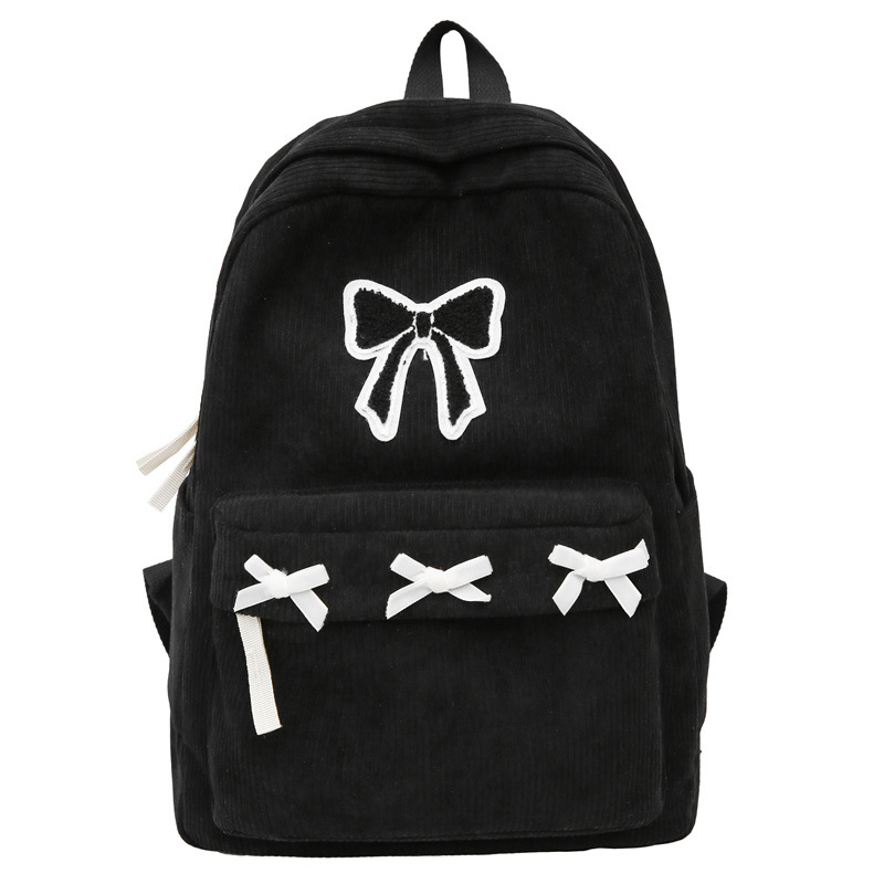 Picture of Japanese-style Ins Schoolbag Women's High-value Simple Cute Bow Backpack for College Students Women's Korean-style Senior high school Backpack