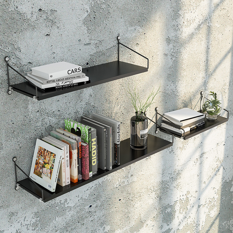 Picture of Punch-free Wall Storage Rack Bedside Projector Laminated Board Wall Hanging Board Living Room Wall Hanging Board