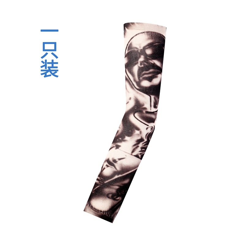 Picture of Outdoor Sleeve Tattoo Sleeve Seamless Men's and Women's Flower Arm Riding Sunscreen Sleeve Tattoo Arm Gifts