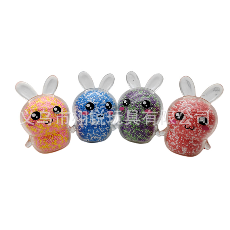 Picture of Cross-border hot-selling decompression toy simulation flash bubble rabbit creative fun Easter pinch music vent decompression