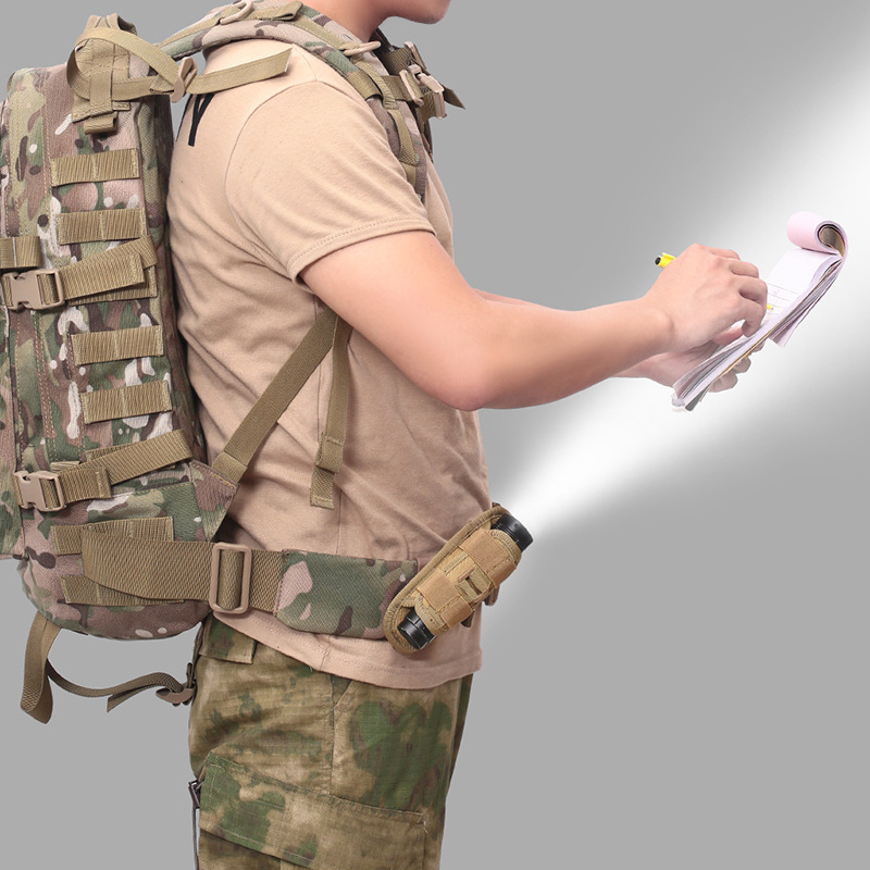 Picture of Multifunctional 360-degree rotating flashlight sleeve outdoor universal flashlight waist bag Molle accessory hanging bag
