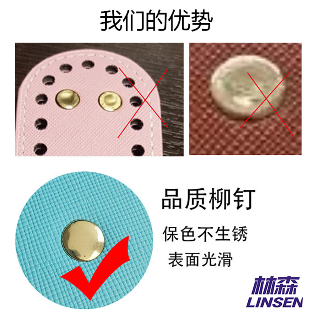 Picture of Bag accessories handmade elegant bag material 14cm round bottom plate diy woven bag quality hardened pu bag pad bottom