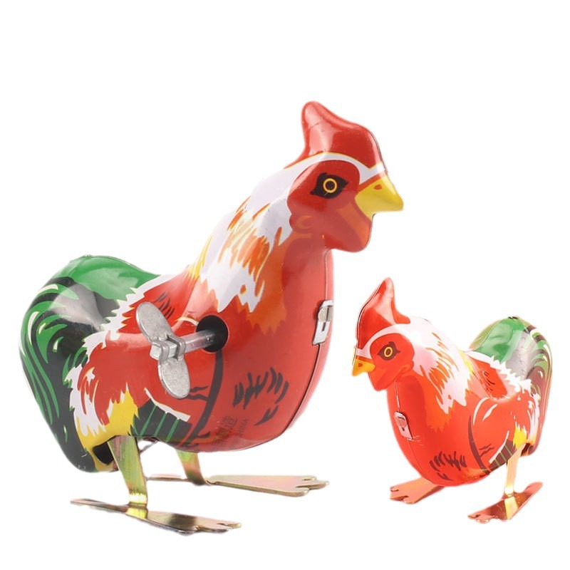Picture of Children's chain tin frog jumping frog toy tin frog nostalgic classic Tin Toy