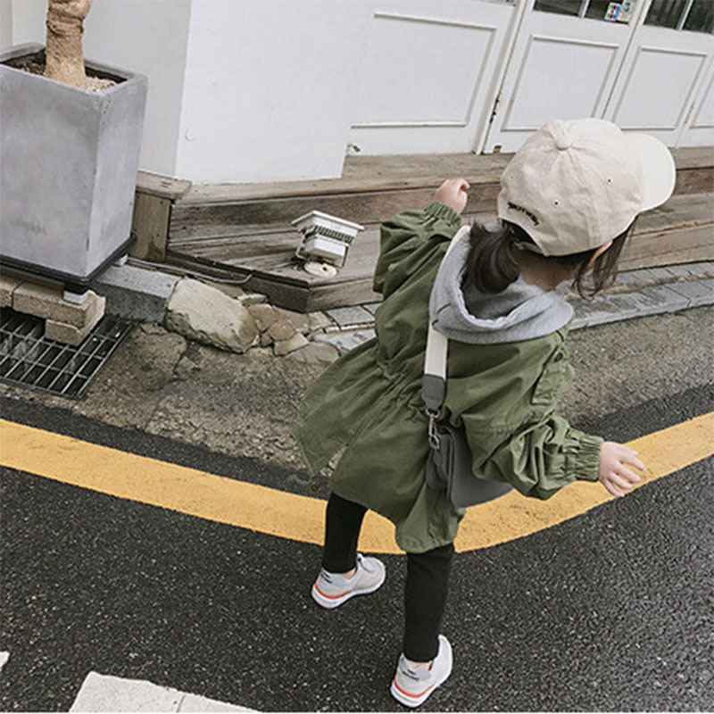 Picture of Children's Clothing 2025 Spring & Fall New Style Girls' Outwears with Rope Windbreakers Korean Style Baby Girl Outwears Fashionable Little Girls