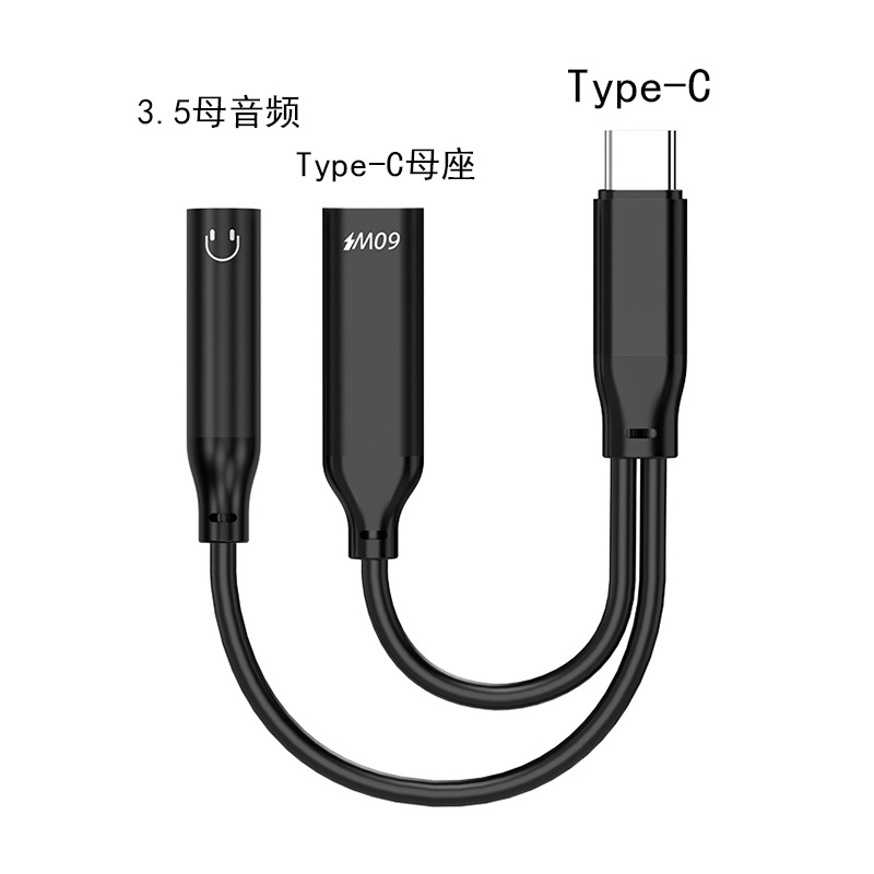 Picture of PD fast charge 60W double TYPE-C audio adapter one minute two digital headphones for Apple iphone15