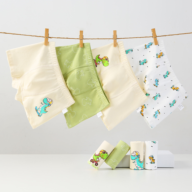 Picture of Boys' underwear Class A cotton boys' underwear small, medium and large children's baby children's underwear boys do not clip ass 10-15 years old
