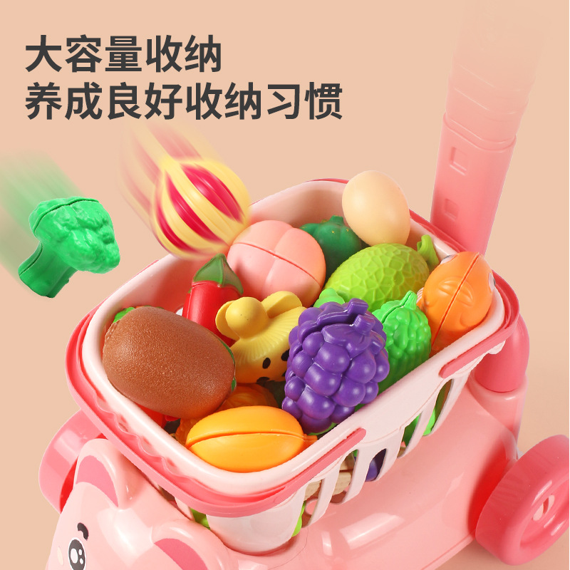 Picture of Play Home Chechele Shopping Cart Children's Supermarket Kitchen Toy Simulation Trolley Boy 1 to 3 Years Old Girl