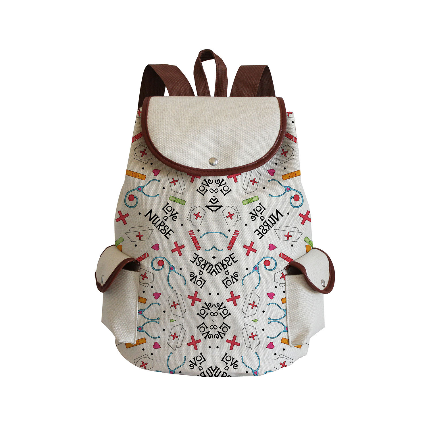 Picture of Cross-border Nurse Printed Backpack Medical Printed Large Capacity Backpack Cartoon Pattern Student Schoolbag Wholesale