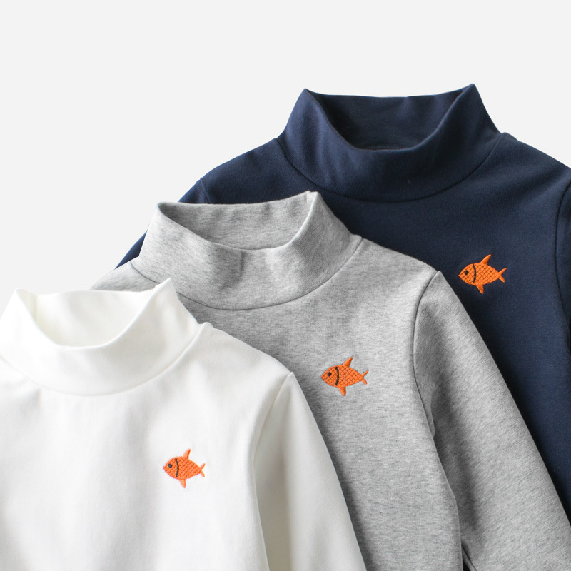 27Kids K-Style of Kidsren's Clothing Spring New Product 2025 Kidsren's Bottoming Shirt Wholesale Ins Baby Boy Long-Sleeved T-Shirt High Collar