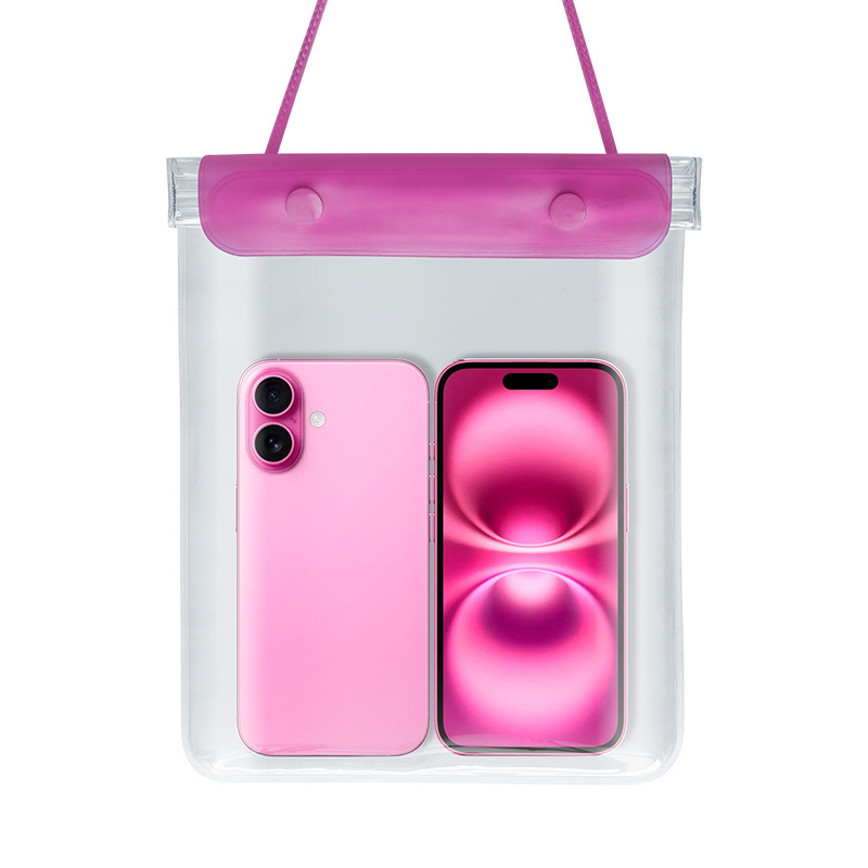 Picture of Large Mobile Phone Waterproof Case Transparent Waterproof Mobile Phone Bag Rider Takeout Special Touch Screen Rechargeable Mobile Phone Waterproof Bag