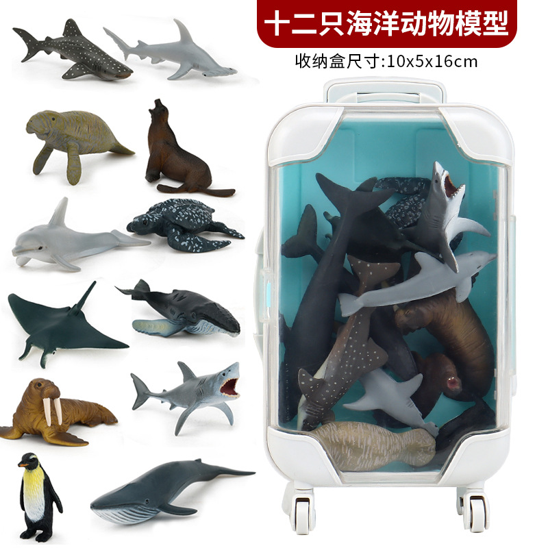 Picture of Popular science toys sand table scene dinosaur marine animal matching knowledge learning card science education cognitive model teaching aids
