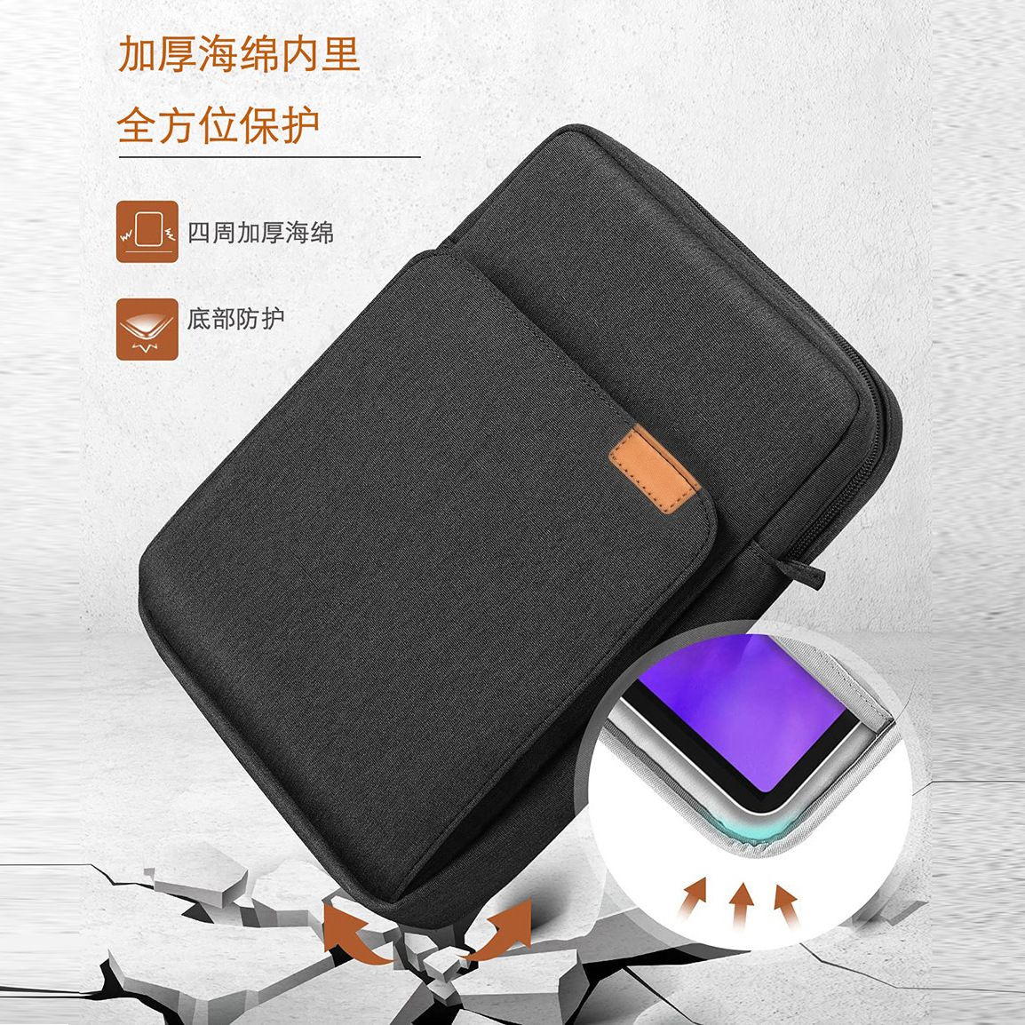 Picture of New tablet computer bag portable 11-13 inch ipad storage bag waterproof large capacity crossbody shoulder bag wholesale
