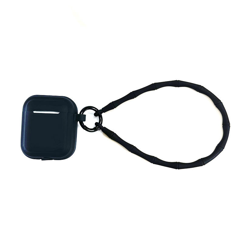 Picture of Simple Pure Color Belt Pendant Suitable for Airpods4 Protective Case Apple 1/2 Silicone Headphone Case with Lanyard Source