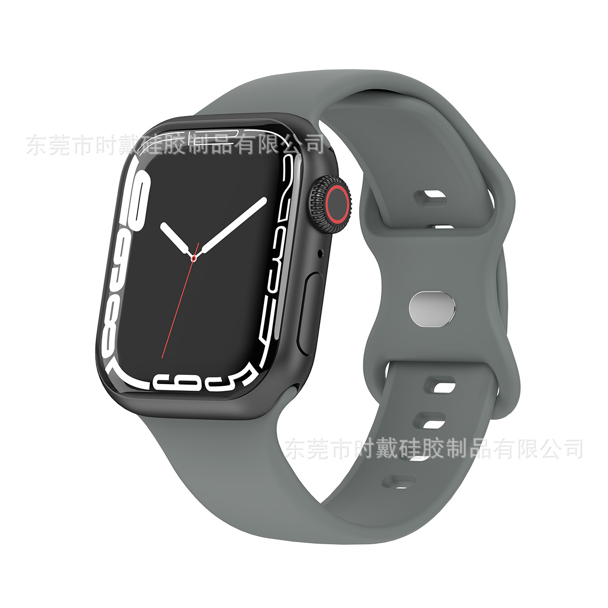 Picture of strap Watch 8 generation/Ultra/SE solid color silicone buckle iwatch strap