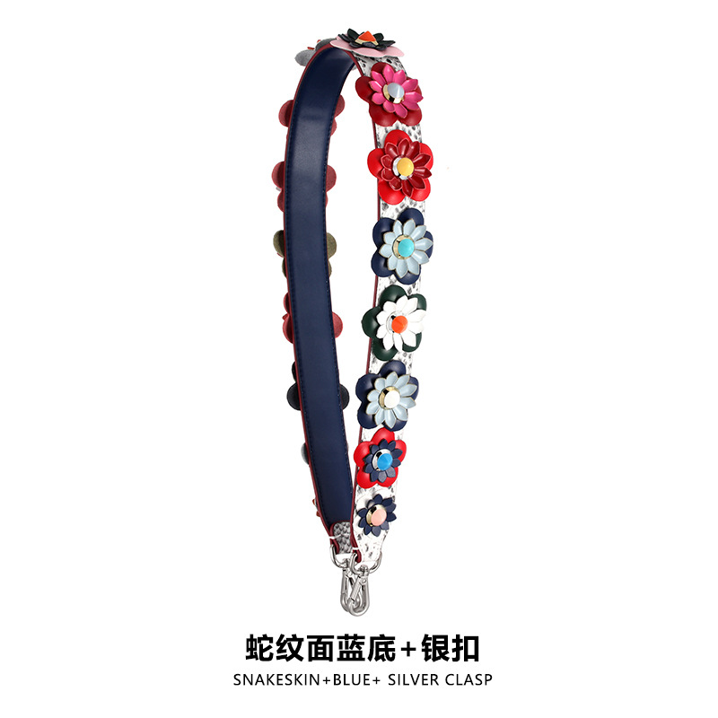 Picture of Mahuangshi MHS-E-2 Three-dimensional Flower Shoulder Strap Cowhide Wide Shoulder Strap Suitable for F Di Bag Replacement Strap Single Shoulder