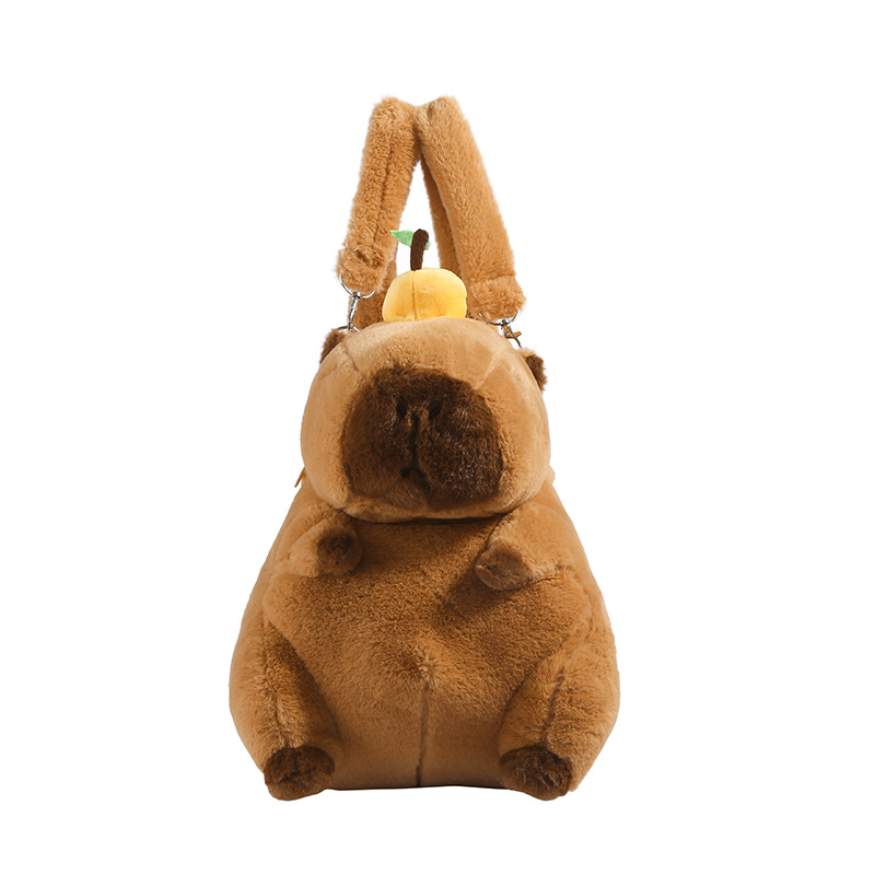 Picture of Cute cartoon otter plush contrast color children's backpack 25 new exquisite travel doll bag cross-border wholesale