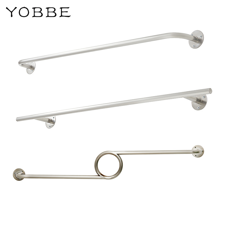 Picture of Stainless Steel Positive Hanging Display Rod Children's Clothing Store Display Rack Wall Hanging One-word Shelf Point Hanging Clothing Store Hanging Hangers
