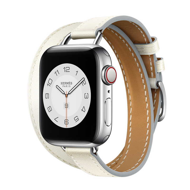 Picture of For Apple Watch applewatch Strap s10 Double Circle Thin Leather Strap Apple Watch 87654se