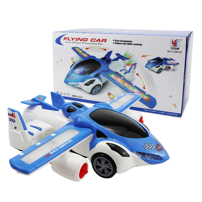 Picture of Douyin children's electric 360 rotating electric toy car universal wheel airplane car model toy light music cross border