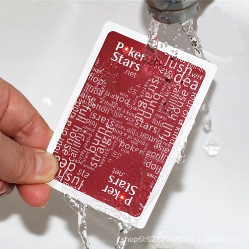 Picture of Frosted Plastic Playing Cards Washable Large Characters Printed Pvc Playing Cards Red and Black Optional Yellow Fine Sand Plastic