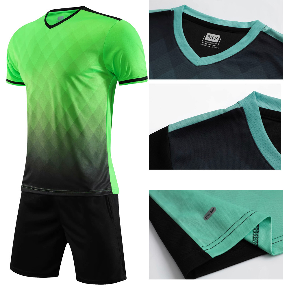 Picture of Football clothing suit board children's printing team clothing adult short sleeve sports printing primary and secondary school students training men and women