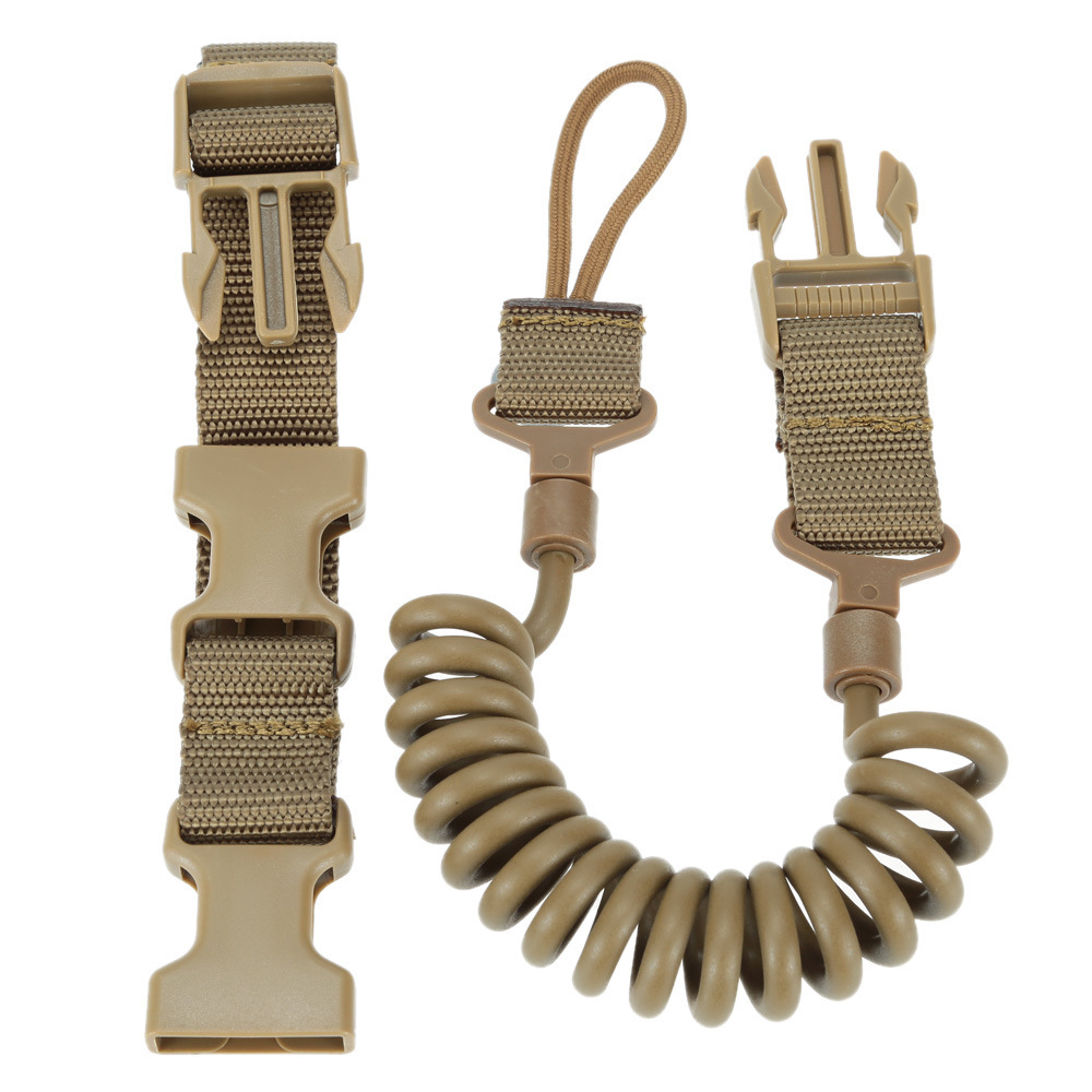 Picture of Multifunctional Tactical Spring Rope Quick Release Lanyard Safety Rope Outdoor Elastic Lanyard Strap