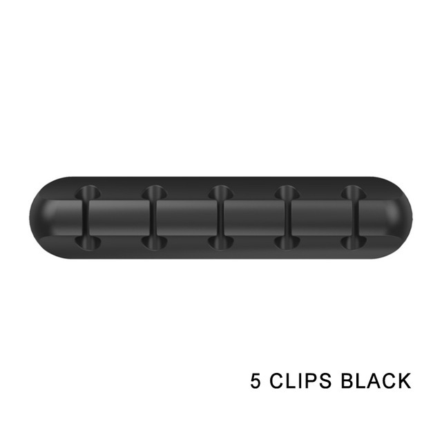 Picture of New desktop charging data cable holder multi-port creative storage wire silicone cable organizer hub