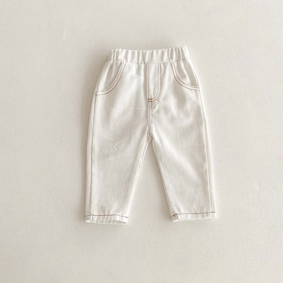 Picture of Children's Pure Color Jeans Baby 0-5 Years Old Korean Style Soft Pants Newborn Boys Simple Autumn Casual Pants