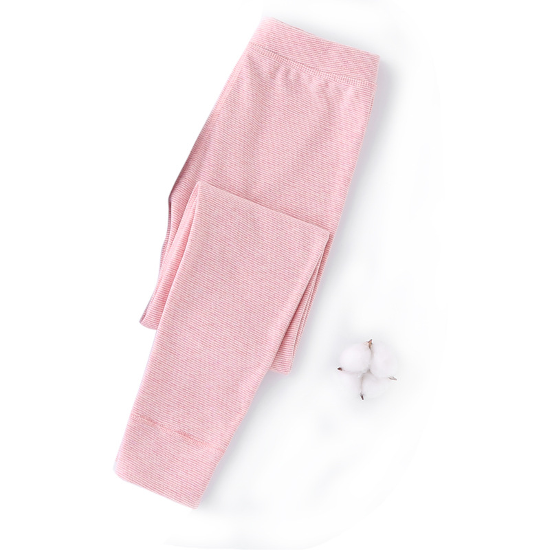 Picture of Warm trousers children's double-sided jacquard fast warm fleece-lined leggings medium and small boys and girls candy color autumn and winter New