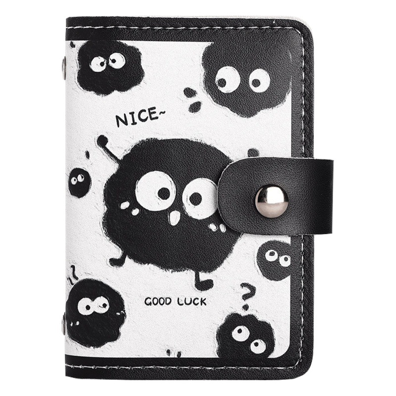 Coal ball monster cartoon card holder multi-card ID bag large capacity small card holder multi-functional personalized card holder for men and women