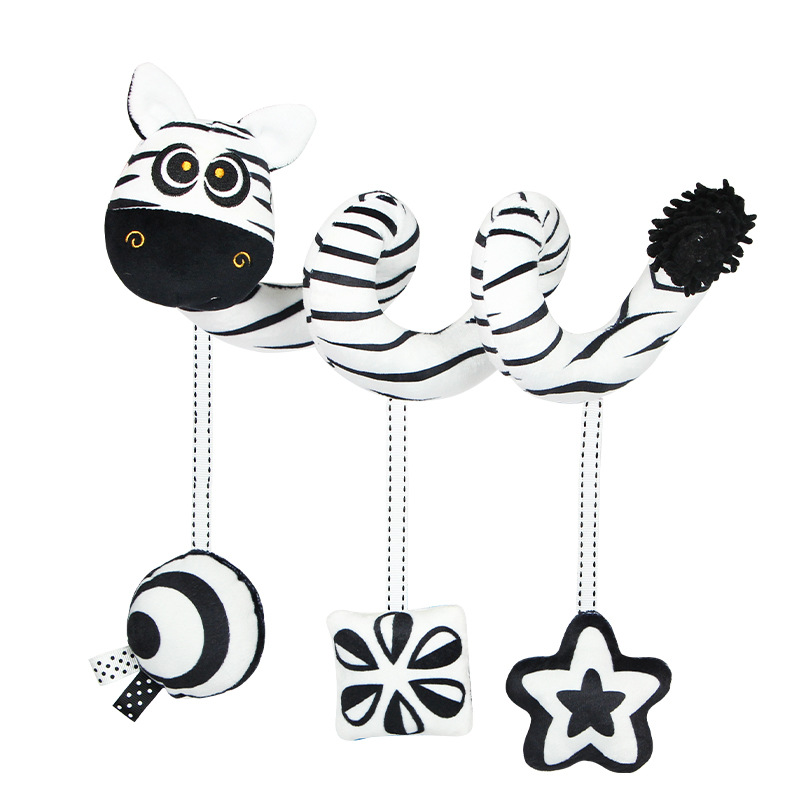 Picture of Baby Black and White Crib Wrap Toy 0-6 Months Baby Stroller Pendant Newborn Bedside Bed Hanging