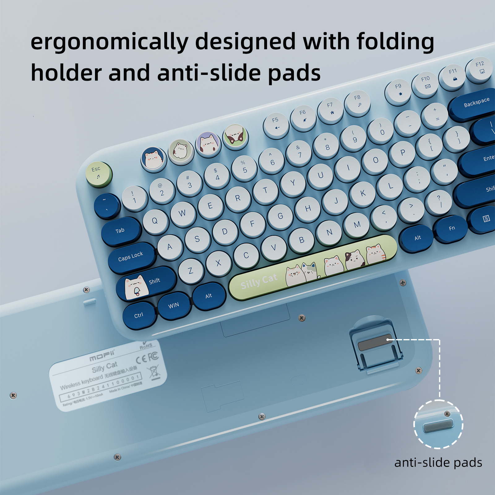 Picture of MOFII Skyscraper 2.4G Wireless Keyboard and Mouse Combination Girls Office High Color Value Mute Keyboard and Mouse suit