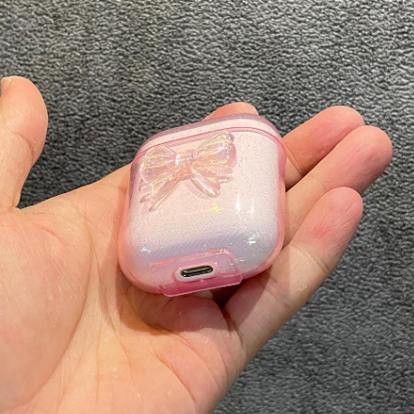 Picture of Glitter Three-Dimensional Bow airpods Protective Case for Apple Bluetooth Earphones 2/3 Generation Pro Soft Case