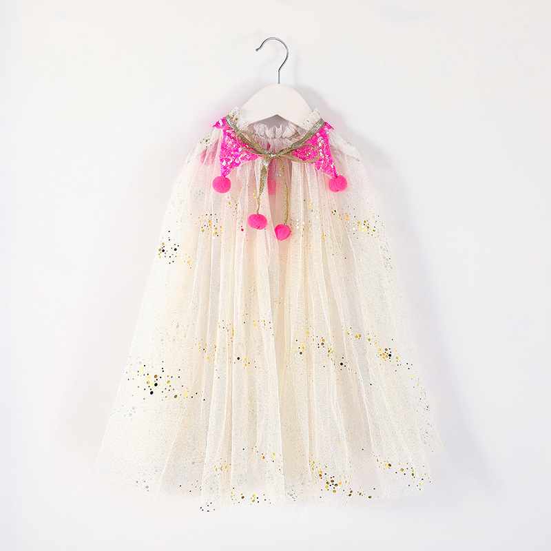 Picture of ins Amazon ebay seaside Cape Christmas Cape women sequin ball mesh gauze thin cape birthday cross-border