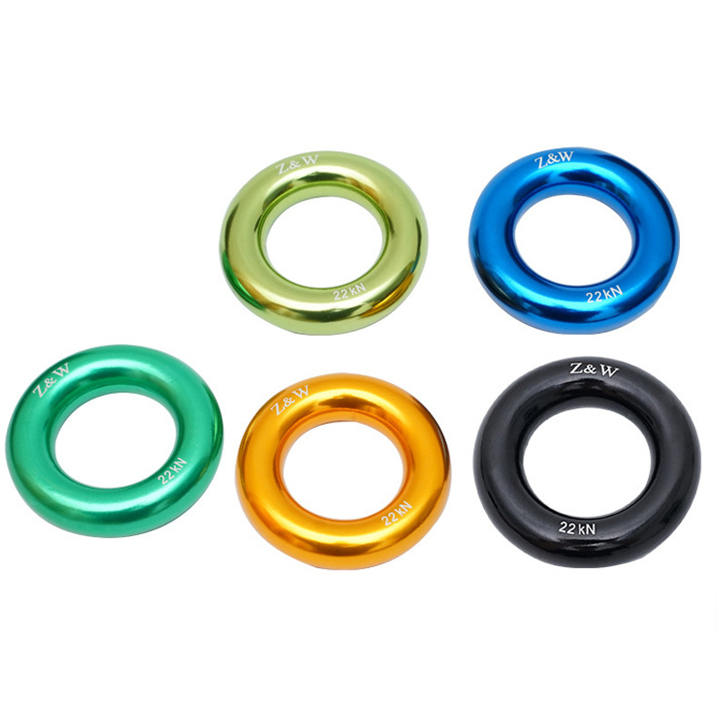 Picture of Q & C outdoor mountaineering climbing multi-functional aluminum alloy ring climbing flat belt ring belt connecting ring bearing 22KN
