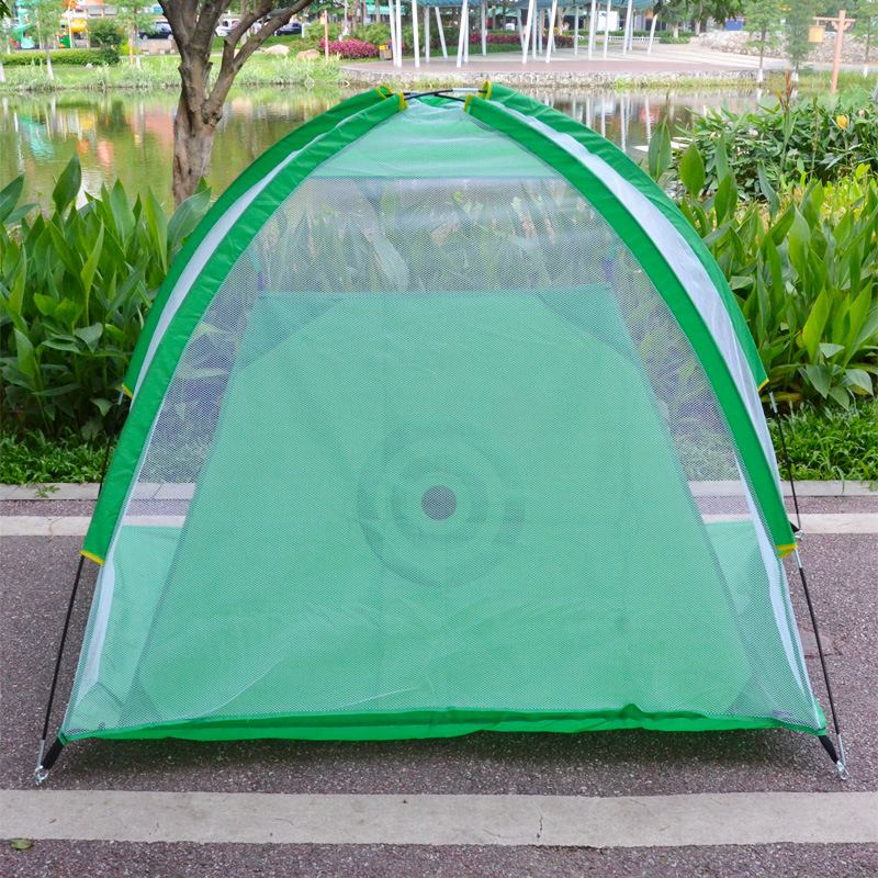 Picture of Indoor Golf Practice Net Battling Cage Cutting Swing Exerciser with Battling Pad Set