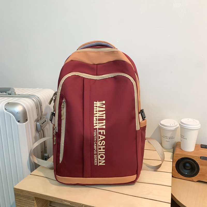Picture of Schoolbag Girls College Students High School Junior High School Students Travel Backpack Primary School Students Weight Reduction Backpack Boys Large Capacity