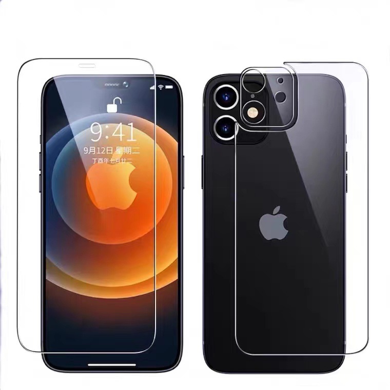 Picture of Suitable for Iphone14Promax Tempered Glass Back Film Apple 15 Front and Rear Protective Film 12 All-Inclusive 14 Lens Film