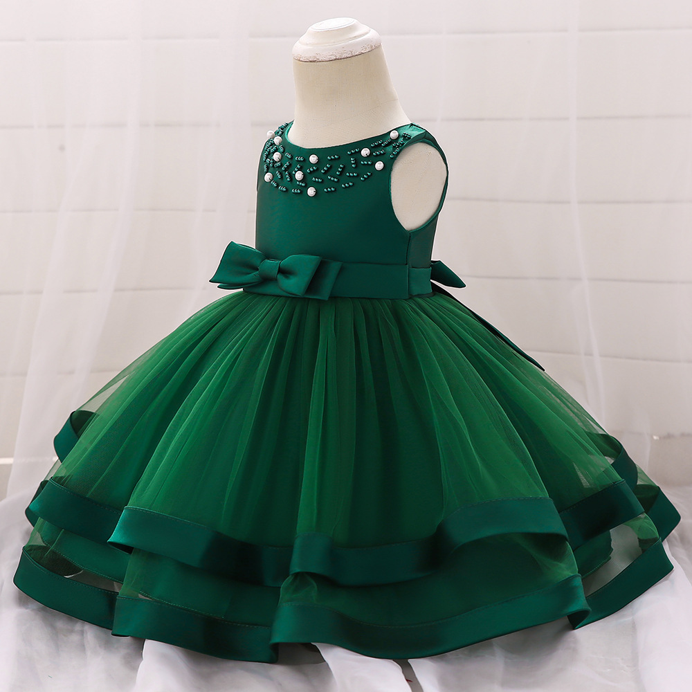 Picture of ins Dress baby baby Girl Dress baby Princess Dress Dress Bow baby Year Old Girl Dress