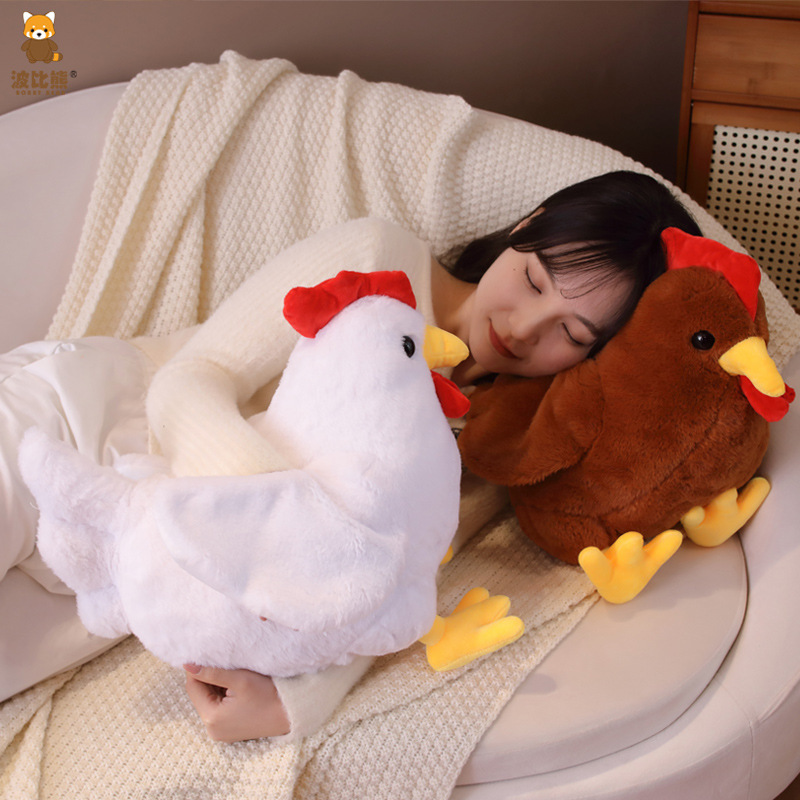 Picture of Simulation Creative Soft and Cute Skin-Friendly Two-Color Big Rooster Doll Plush Toy Doll Large Grabber Doll Cross-Border
