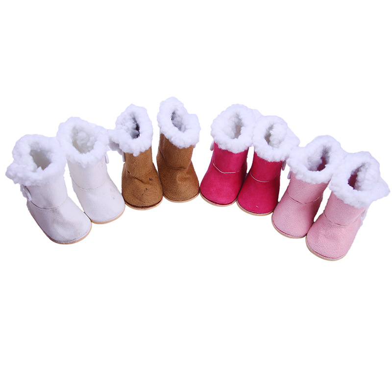 Cross border hot winter plush boots BJD doll toy shoes 18 inch American girl doll shoes accessories