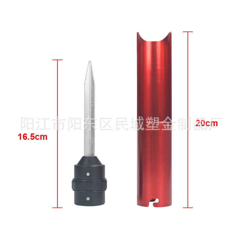 Picture of New extended version of fishing gear three-edged all-aluminum alloy sea rod bracket ground insertion tube fishing rod battery bracket