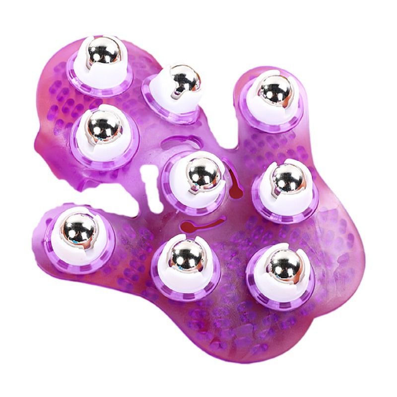 Picture of Nine-Bead Massager Palm Rotating Magnetic Beads Steel Ball Household Meridian Brush Nine-Bead Massager Ball Massage Brush