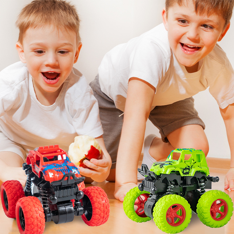Picture of Four-wheel inertial off-road vehicle flipping dynamic stunt car rotating toy car children's model car anti-fall stall