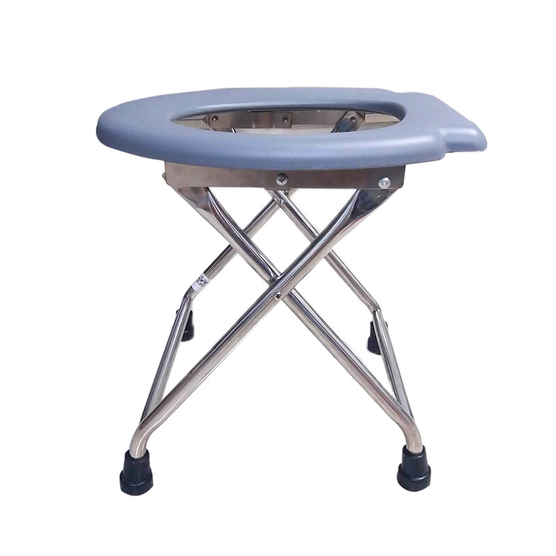 Picture of Stainless Steel Toilet Chair Foldableable Toilet Chair for the Elderly and Pregnant Women Disabled Squatting Stool Chair Household Toilet Stool
