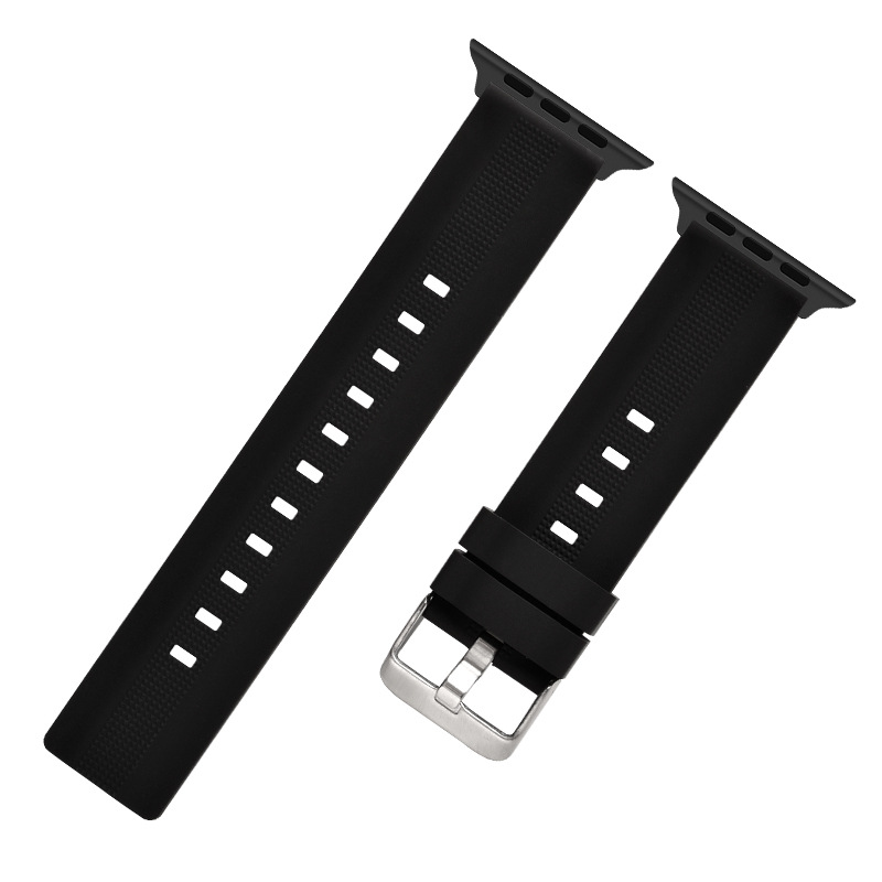 Picture of For Original Apple Strap Advanced Sense iwatch Strap Interface Black Quick-release 22mm Environmentally Friendly Silicone Strap