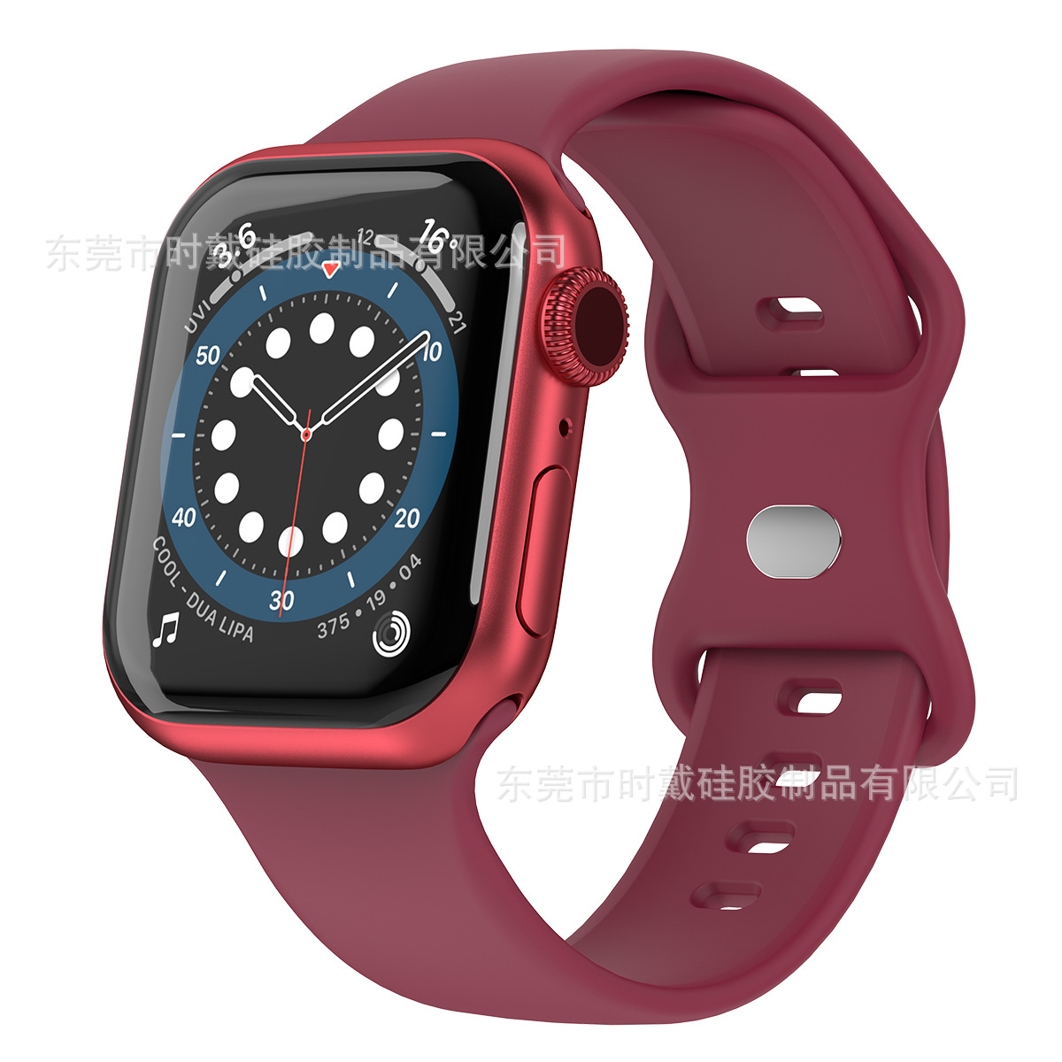 Picture of strap Watch 8 generation/Ultra/SE solid color silicone buckle iwatch strap