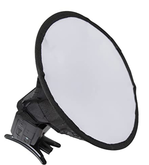 Picture of Camera Top 30/40 Flash Round Gray Card Soft Light Cover Black and White Cloth Cover Cone Type Soft Light Box Silver Whiteboard