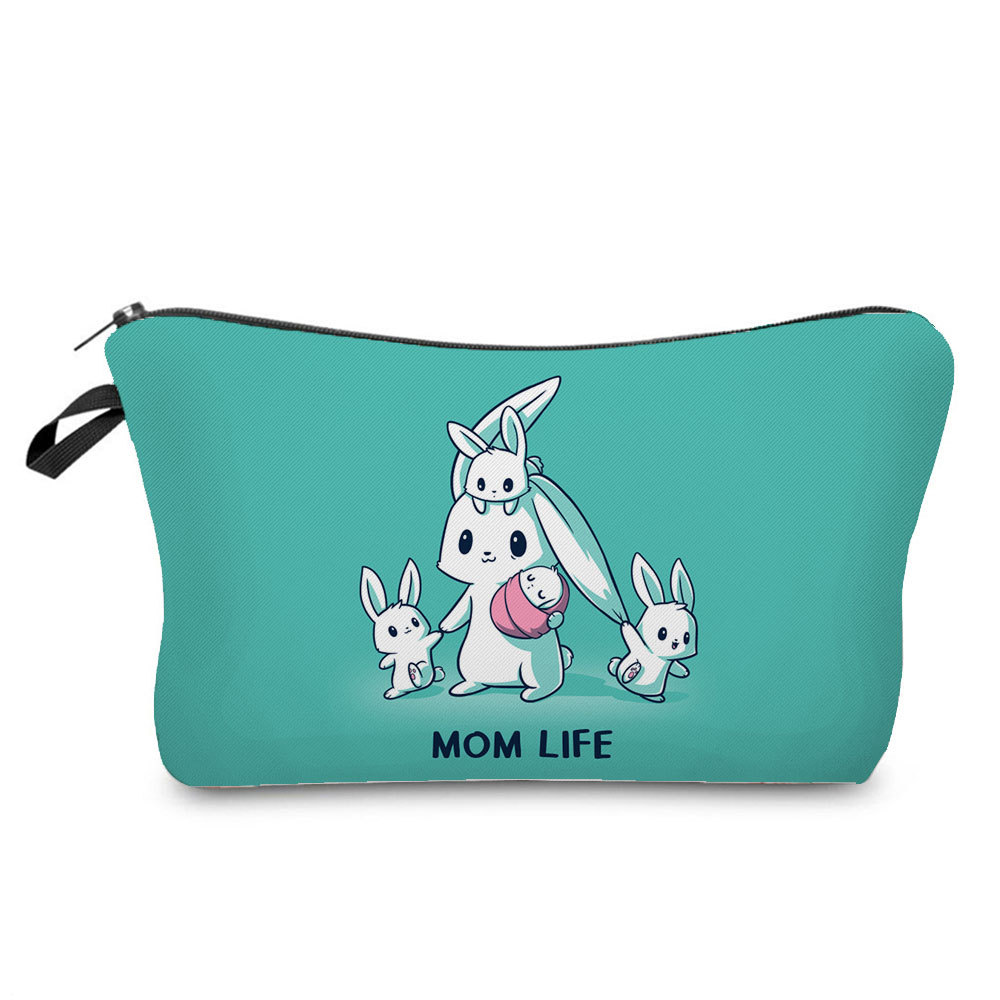 Picture of Trendy cartoon new rabbit printed cosmetic bag fashionable cute drop-resistant storage bag large capacity wash bag
