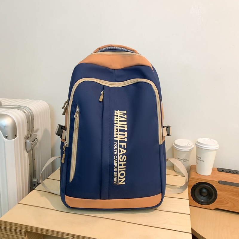 Picture of Schoolbag Girls College Students High School Junior High School Students Travel Backpack Primary School Students Weight Reduction Backpack Boys Large Capacity